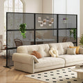 Metal Privacy Screen with Expansion Bolts and Connection Screws-Black Portable Wall Divider Partition Room Dividers for Home Office Room Separation