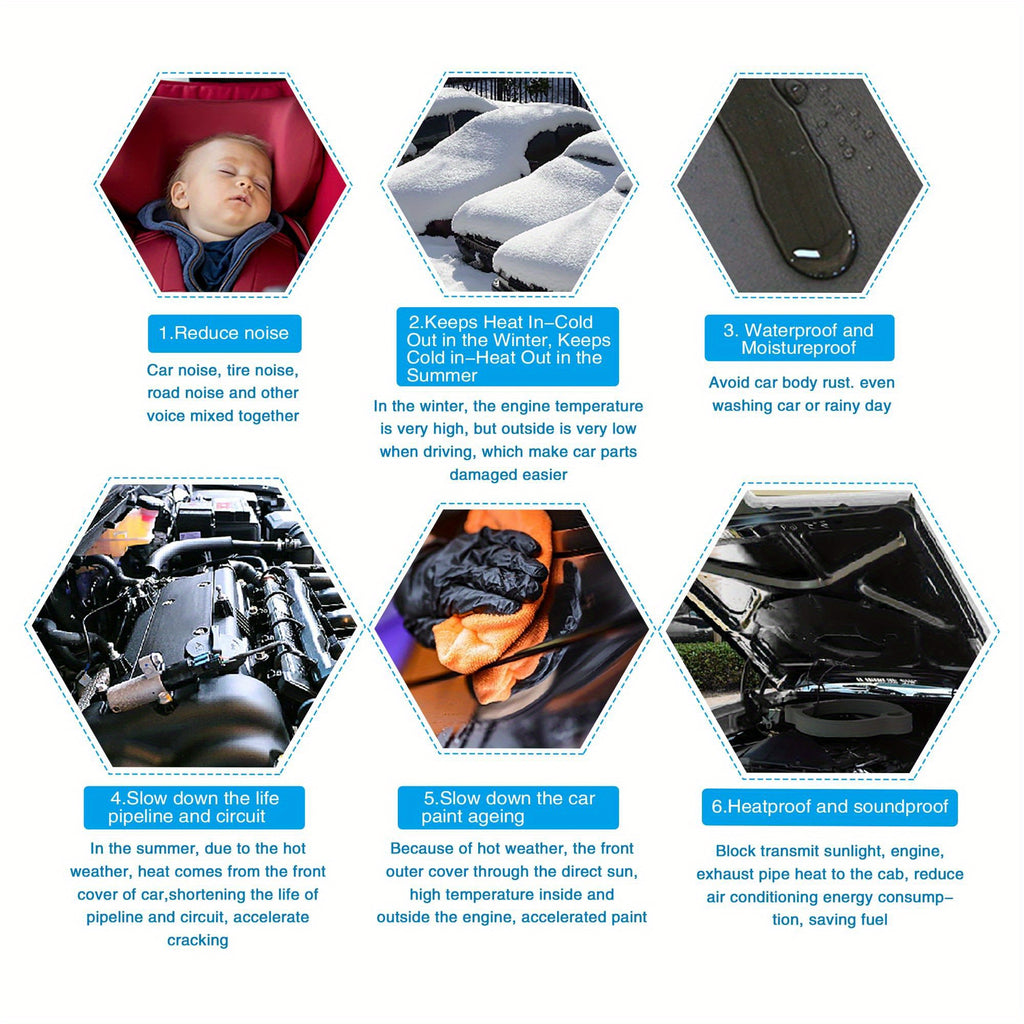 27pcs Car Heat Sound Deadening Insulation Mat 5mm 197mil 43.59sqft Automobile Sound Deadening Heat Insulation Material Cotton Blend Door Audio Noise Insulation for Auto Hood Engine Roof Door Trunk