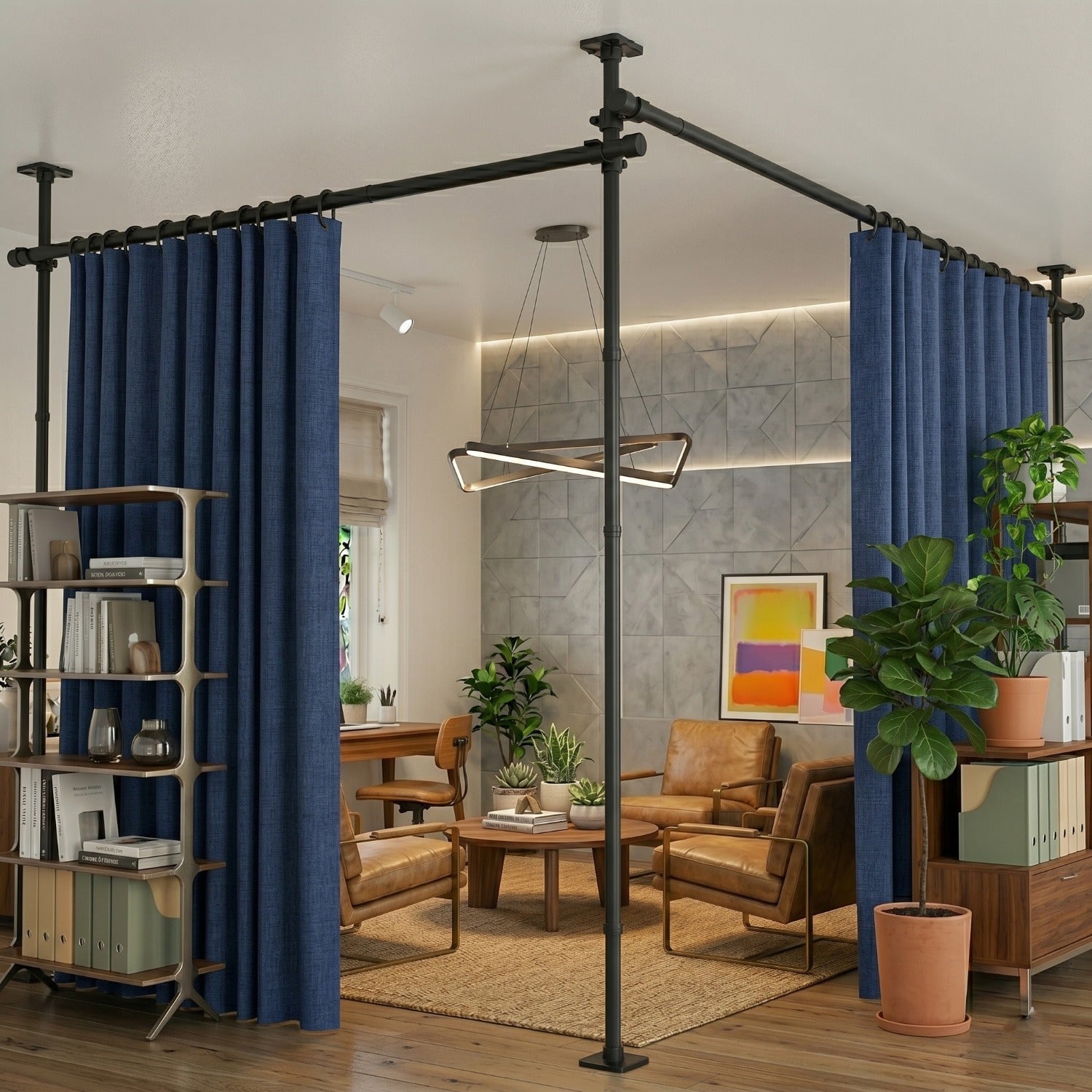 High-Quality Space Partitioning Divider for Home Office - Premium Office Furniture Accessory for Effective Workspace Organization | Superior Panel Separator for Office Supplies and Furniture Lighting