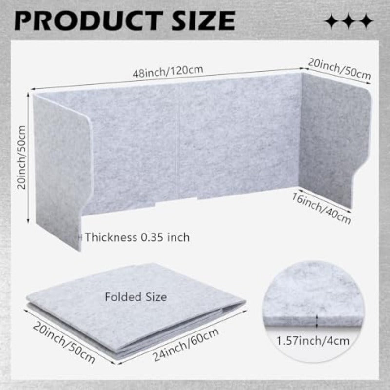 Large Acoustic Privacy Panels & Desk Dividers Suitable for Students, Portable Classroom Table Partitions, Felt Board for Home Office, Workstation, Library, Conference Room, Partition Board for Furniture