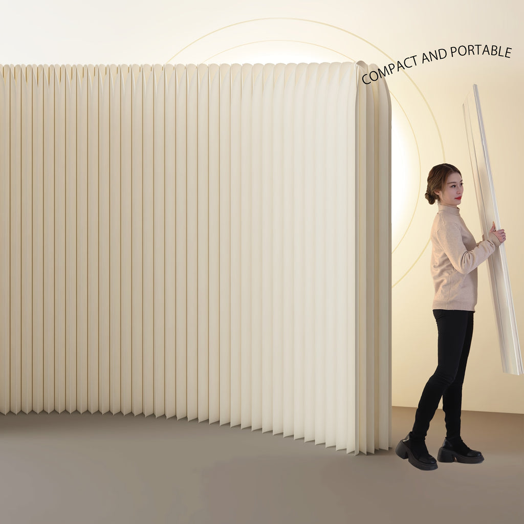 Room Divider, Bedroom, Foldable Room Divider Screen Crafted From Kraft Paper, Offering Versatile Placement for Offices, Living Rooms, And Beauty Salons