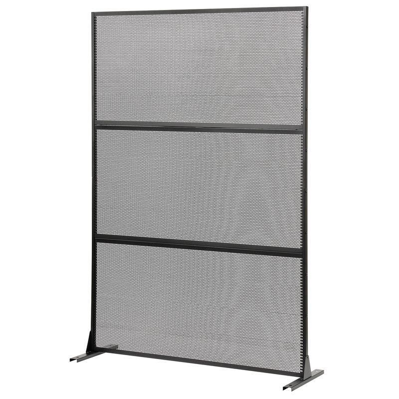 Metal Privacy Screen with Expansion Bolts and Connection Screws-Black Portable Wall Divider Partition Room Dividers for Home Office Room Separation