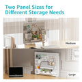 Clamp-On Desk Pegboard, Desk Organizer for Office Gaming Home, Magnetic Metal Peg Board with 0 Additions, Privacy Panel for Office, 6.5 X 2.6 Inches, Medium, White