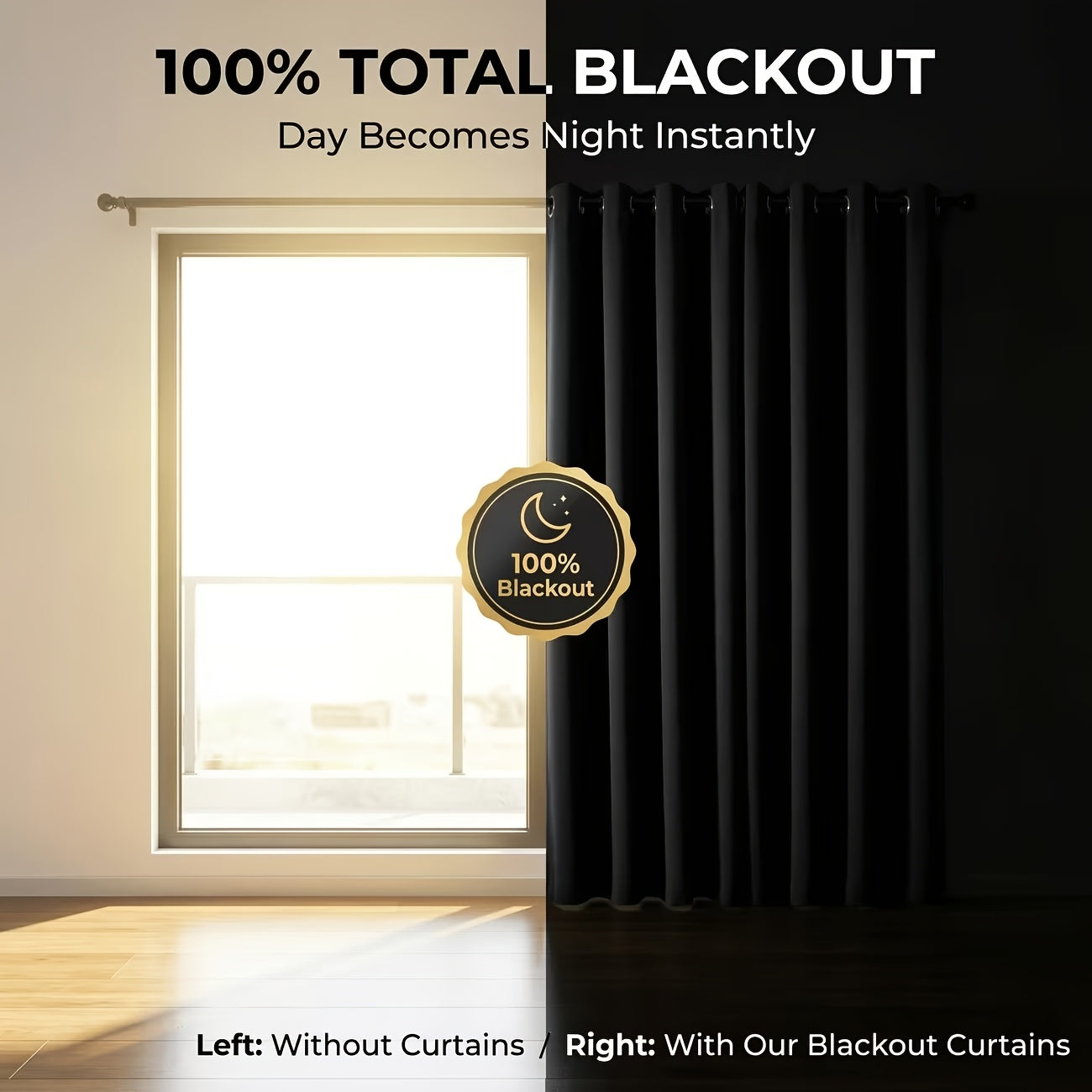 4 Panels Easter Theme Thermal Insulated Curtains, Soundproof Curtains, Blackout Curtains, 21% PVC 79% Cotton, Grommet Top, Machine Washable for Bedroom, Living Room, Easter curtains