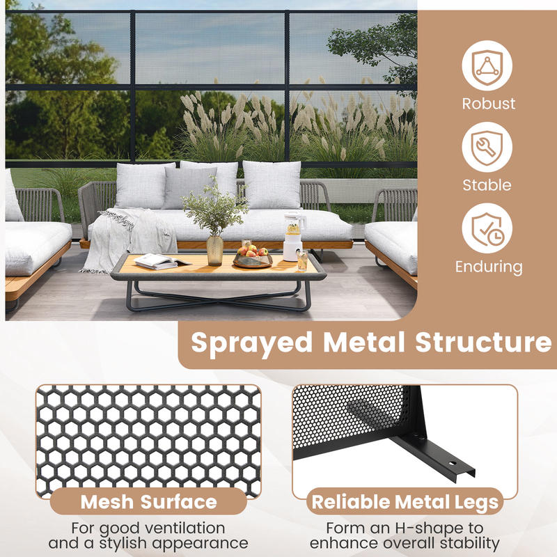 Metal Privacy Screen with Expansion Bolts and Connection Screws-Black Portable Wall Divider Partition Room Dividers for Home Office Room Separation