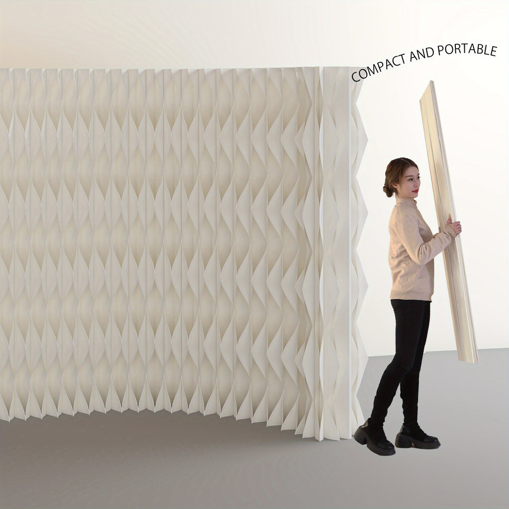 Room Divider, Foldable Room Divider Screen Crafted from Kraft Paper, Offering Versatile Placement for Offices, Bedroom, Living Rooms, and Beauty Salons
