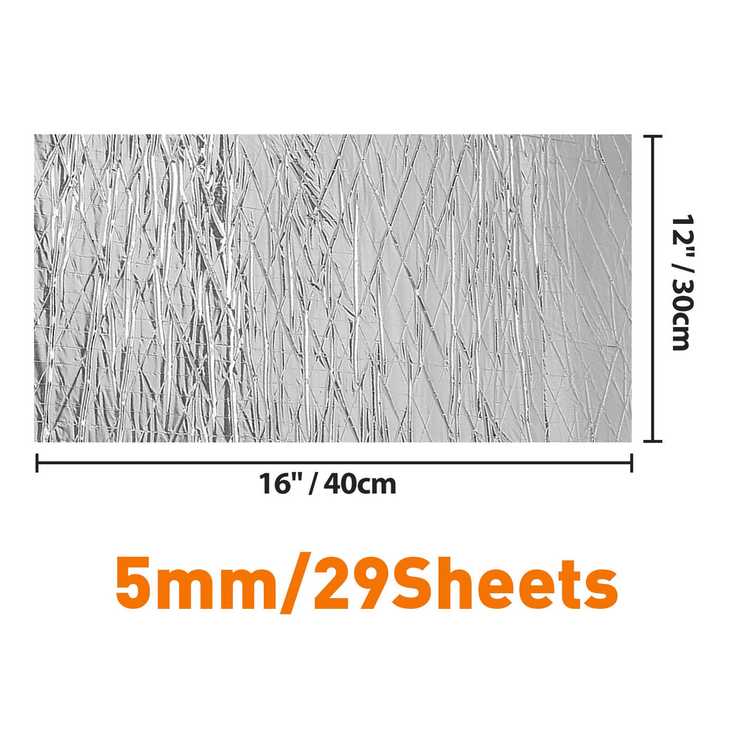 29pcs 15.75*11.81inch Sound Deadener Insulation Automotive Heat Shield Self-adhesive Mat