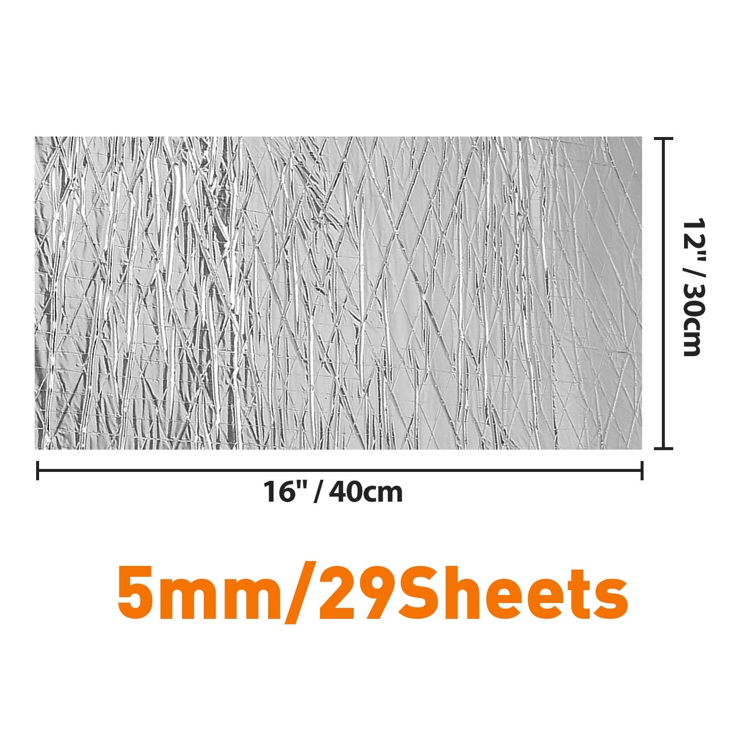 29pcs 15.75*11.81inch Sound Deadener Insulation Automotive Heat Shield Self-adhesive Mat