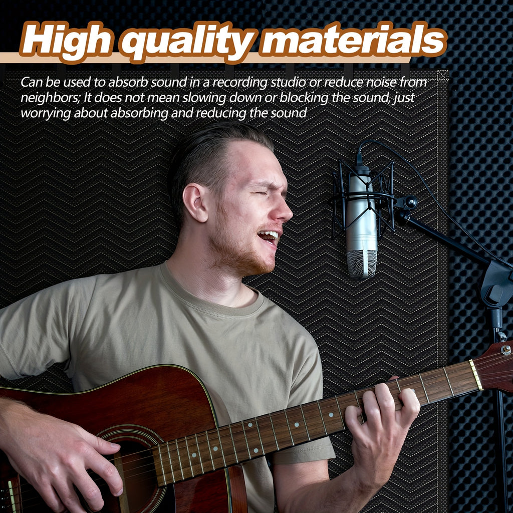 2pcs Sound Dampening Blanket Soundproof Blanket Grommeted Sound Dampening Blanket Studio Sound Absorption Sheet Light Blocker, Insulated Blanket, General Indoor Or Outdoor Use (72 X 78 Inches)